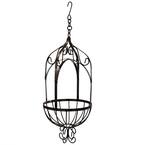 Sunnydaze Small Brown Steel Cathedral Hanging Basket