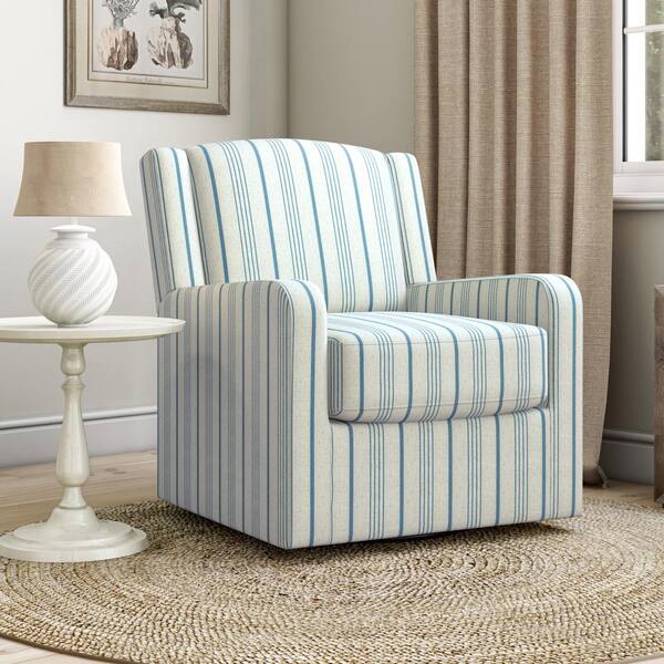 denim blue armchair