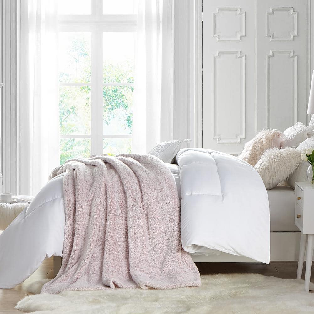 Rose Oversized Cotton Candy Soft Faux Fur Throw Blanket