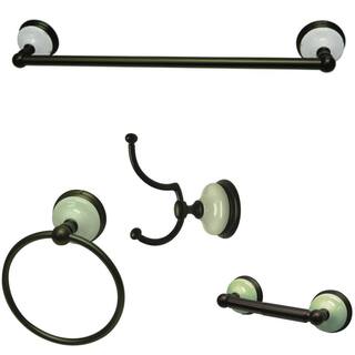 Kingston Brass BAHK1612478K Set Accessori Bagno Napoli - Colore Nero, 5 Pezzi, In Lega Di Zinco E Alluminio