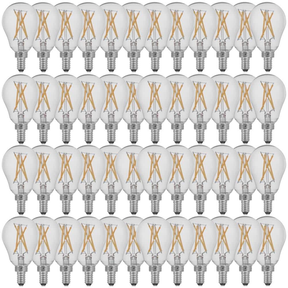 60-Watt Equivalent A15 Candelabra Dimmable CEC Clear Glass LED Ceiling Fan Light Bulb Daylight 5000K (48-Pack) price history on PriceWatchPro