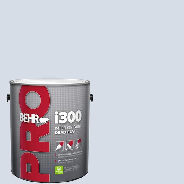 BEHR PRO 1 gal. #590E-2 Snow Ballet Dead Flat Interior Paint