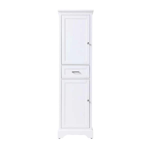 20 in. W x 20 in. D x 72 in. H White Freestanding Linen Cabinet