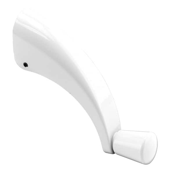 Prime-Line 11/32 in. White Enamel Low-Profile Operator Folding Crank Handle (2-Pack)