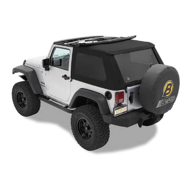 Bestop Replace-A-Top for Trektop Hardware for Wrangler JK 2DR (Black Twill)