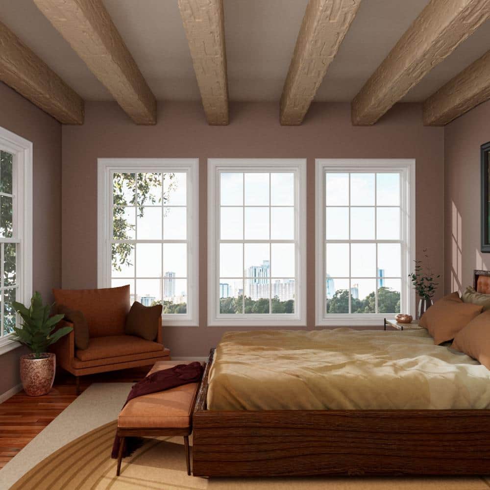120" Primed Tan Faux Wood Beam with Salvaged Timber Texture