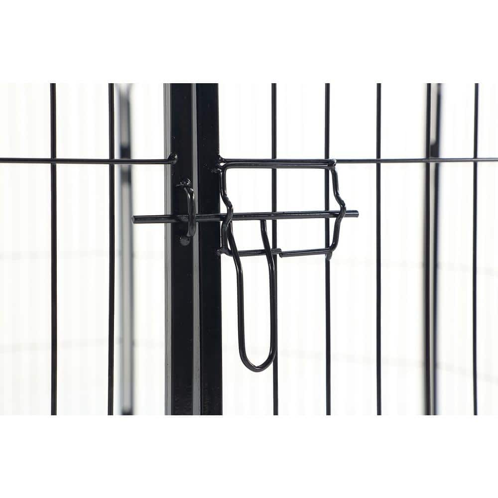 Heavy Duty Black Metal 40" Pet Playpen with Door
