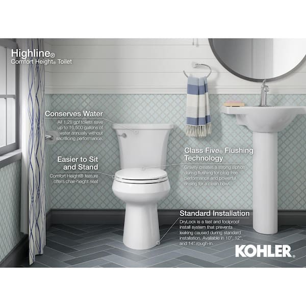 Kohler 10349-96 PureWarmth Heated Elongated Toilet Seat - Biscuit