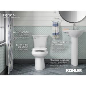 Highline Arc the Complete Solution 2-Piece 1.28 GPF Single Flush Elongated Toilet in White, Seat Included (6-Pack)