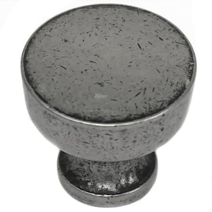 Precision 1-1/4 in. Distressed Pewter Round Cabinet Knob