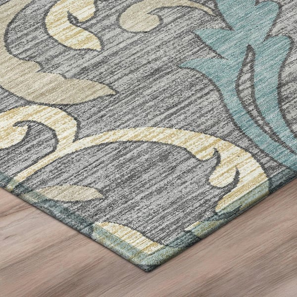 Chantille Machine Washable Indoor/Outdoor Abstract ACN3102 Gray 2 ft. x 3 ft. Accent Rug