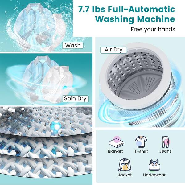 Gymax 7.7 lbs. Full Automatic Washing Machine 0.78 cu. ft