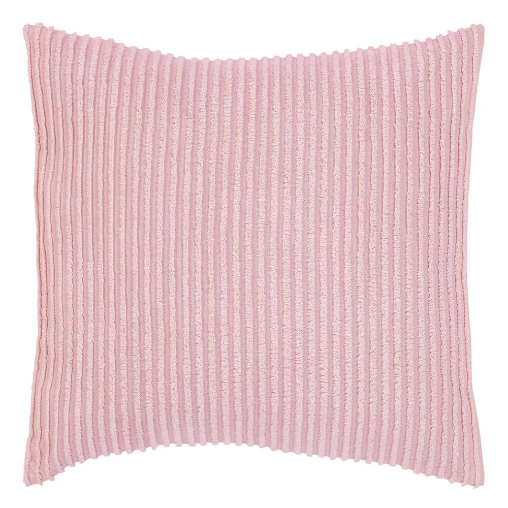 Jullian Pink Cotton Tufted Chenille Euro Sham