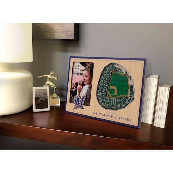 MLB Milwaukee Brewers Team Colored 3D StadiumView with 4 in. x 6 in. Picture Frame