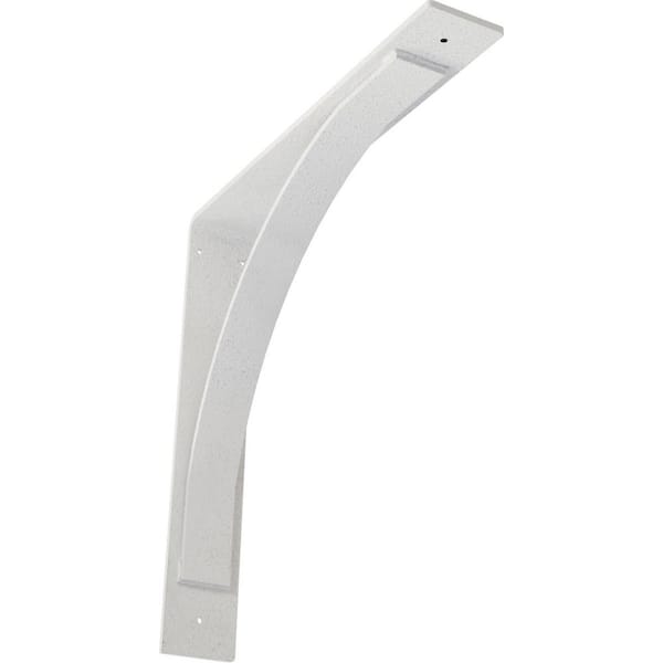 Ekena Millwork 3 in. W x 18 in. H x 18 in. D Hammered White Morris Steel Bracket