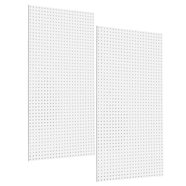Triton Products 1/4 in. Custom Painted White Pegboard Wall Organizer (Set of 2)