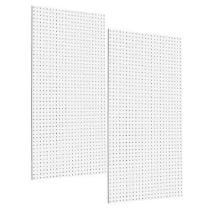 1/4 in. Custom Painted White Pegboard Wall Organizer (Set of 2)