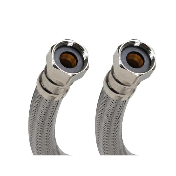 3/4 in. F.I.P. x 3/4 in. F.I.P. x 18 in. L Braided Stainless Steel Water Heater Connector