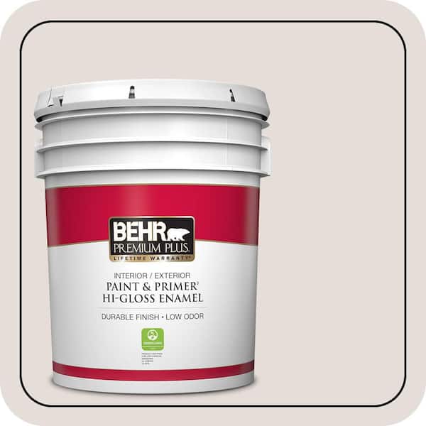 BEHR PREMIUM PLUS 5 gal. Home Decorators Collection #HDC-CT-17 Pale Starlet Hi-Gloss Enamel Interior/Exterior Paint & Primer