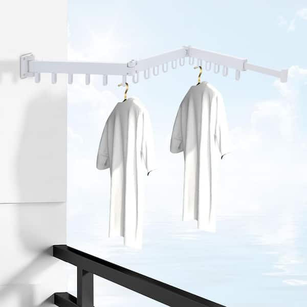 Farfi 2Pcs Hangers 3-step Telescopic Adjustment Traceless Foldable  Multifunctional Dry Clothes Anti-drop Clothes Hanger Rack Wardrobe Supplies  (Grey 