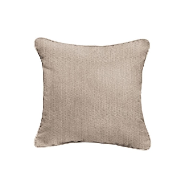 SORRA HOME Sorra Home Sunbrella Revive Sand Square Outdoor Throw Pillow