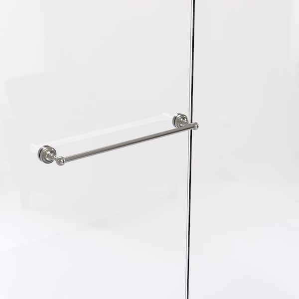 Allied Brass Dottingham Collection 24 in. Shower Door Towel Bar in Satin Nickel
