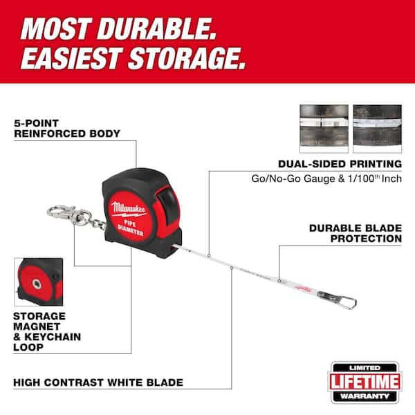 6.5 ft. Pipe Diameter Tape Measure