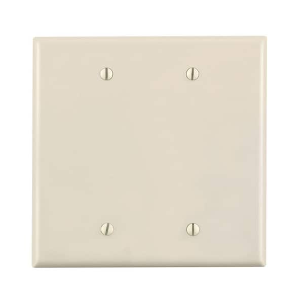 2-Gang Light Almond Blank Plate Nylon Midway/Midsize Wall Plate (1-Pack) PJ23-T