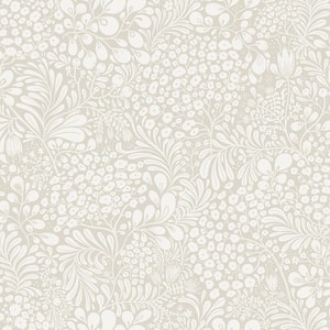 Siv Grey Botanical Wallpaper Sample