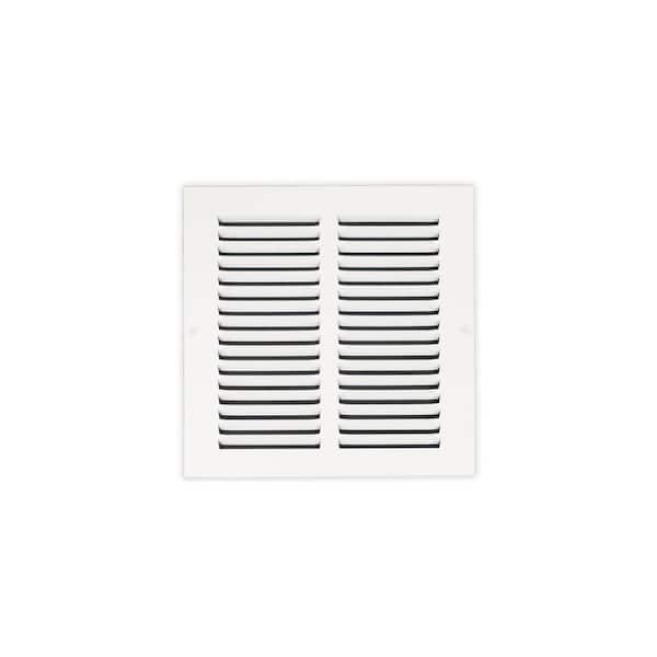 Everbilt 8 in. x 8 in. Steel Return Air Grille in White