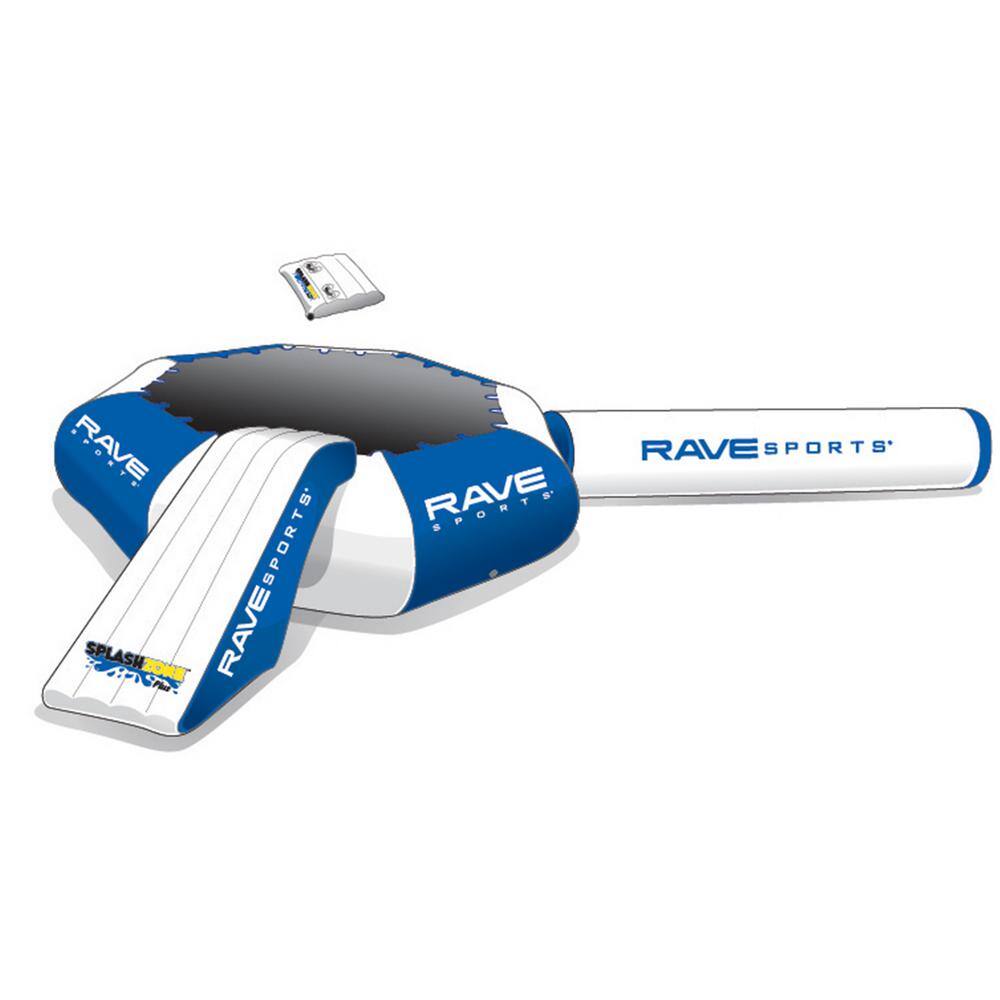 RAVE Sports Splash Zone Plus 12 ft. Water Bouncer with Slide and Log