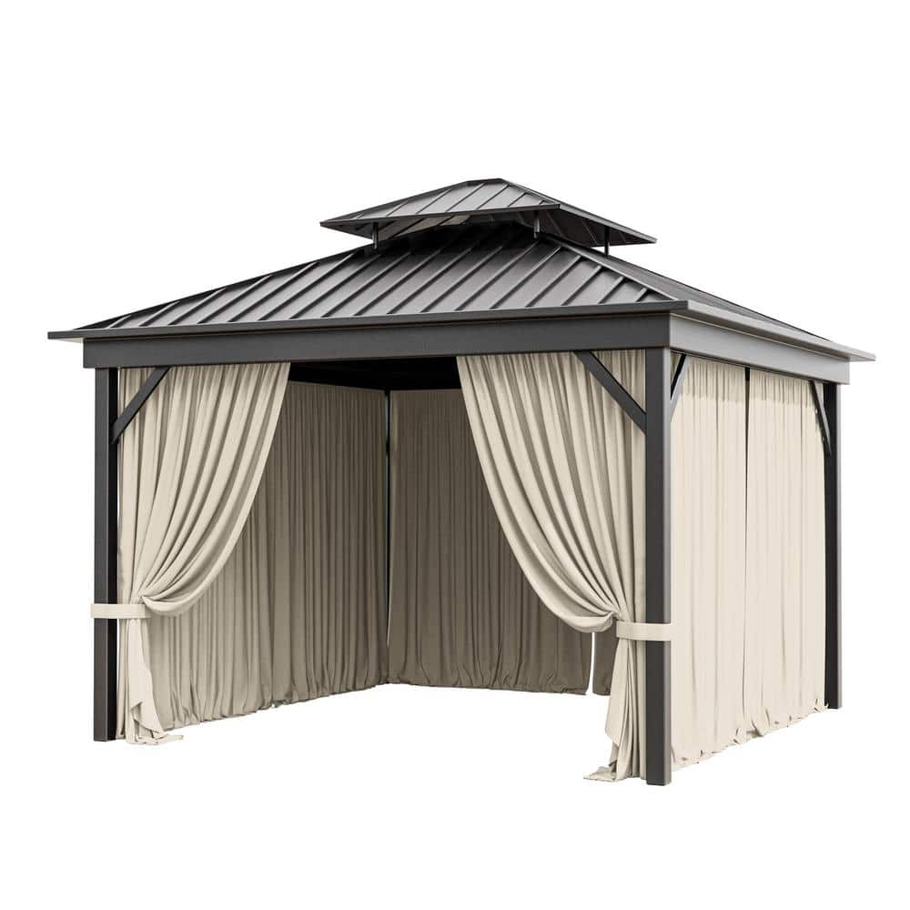 10 ft. x 10 ft. Universal Outdoor Privacy Curtains, Gazebo Replacement with Zipper Cream (4-Side Curtain Only) price history on PriceWatchPro