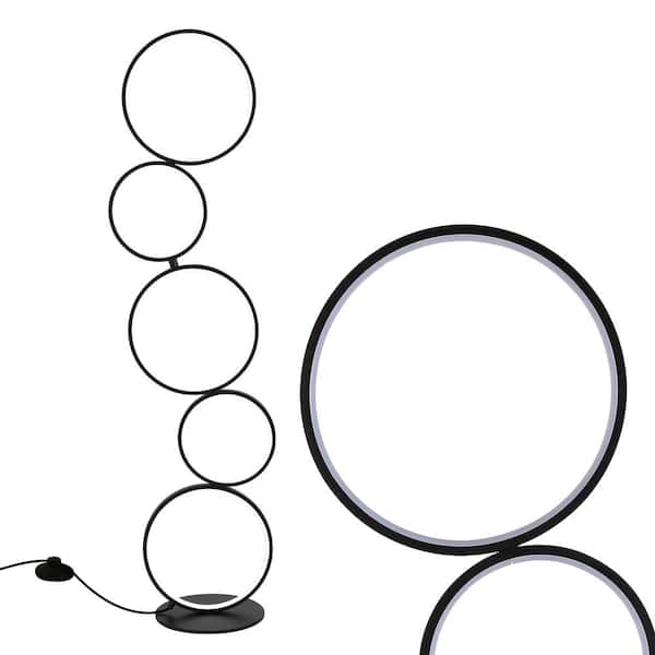 INNOBULE 46.06 in. Black Mattle Standard Floor Lamp