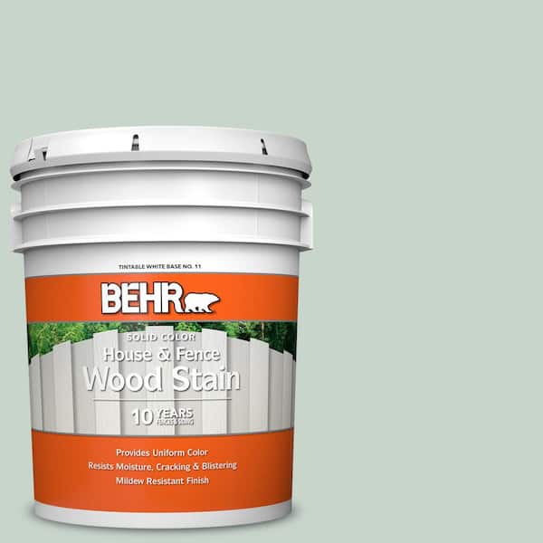 BEHR 5 gal. #460E-2 Valley Mist Solid Color House and Fence Exterior Wood Stain