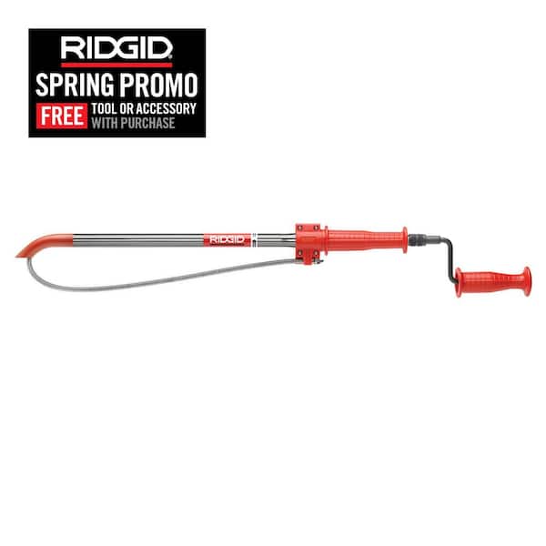 K-1 Hybrid Ultra Flexible Urinal Auger with 4 ft. Snake and Integrated "C" Cutter Head to Clear Tough Blockages