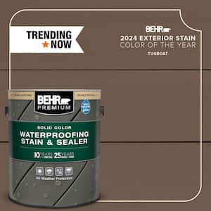 1 gal. #SC-141 Tugboat Solid Color Waterproofing Exterior Wood Stain and Sealer