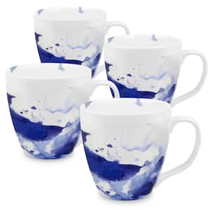 Konitz 4-Piece Seeing Blue Porcelain Mug Set