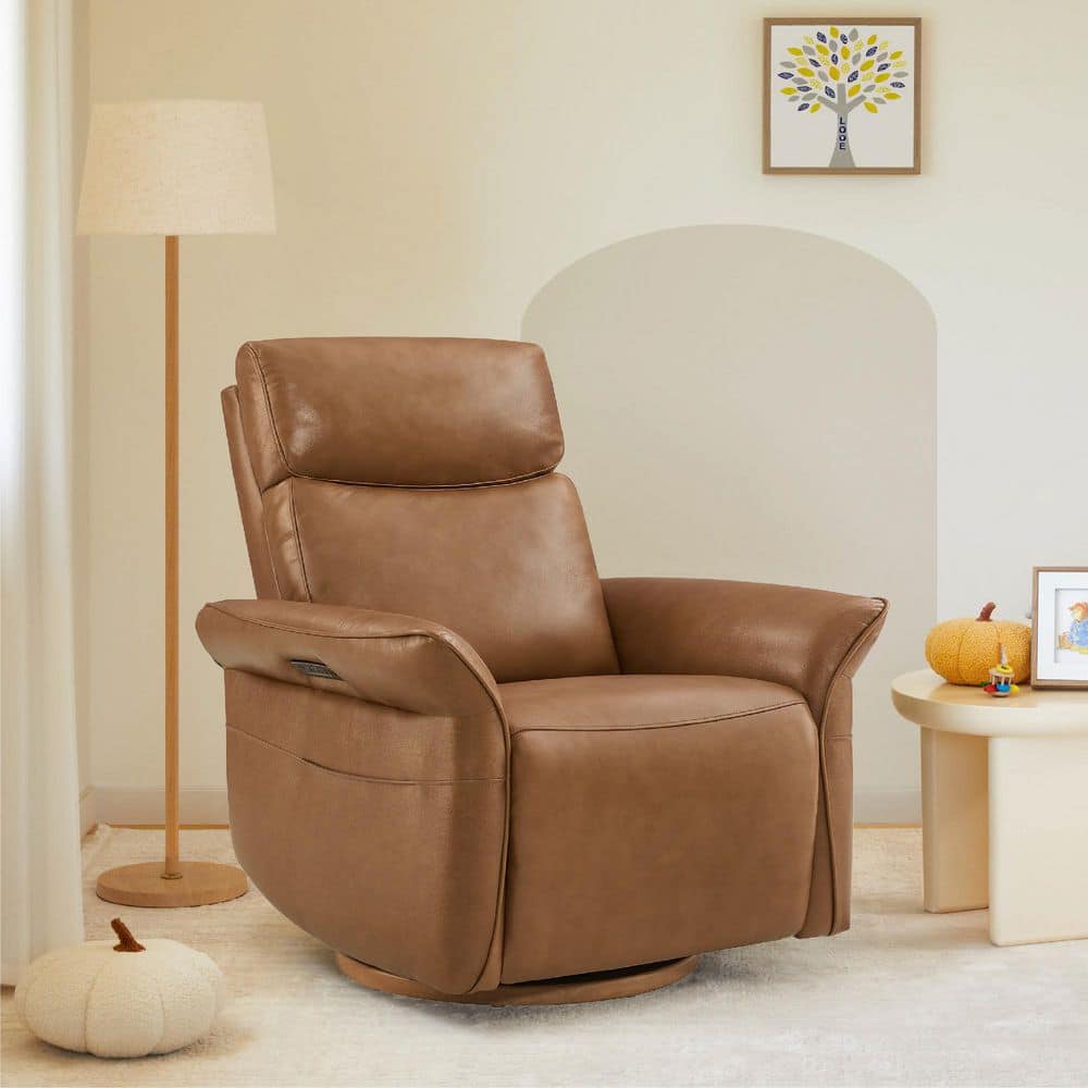 Spruce & Spring Isla Saddle Leather Triple-Motor Swivel Power