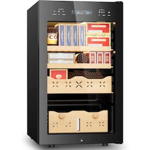 65 L Electric Humidor 500-Counts Cigar Humidor with Heating and Cooling and Humidity Control Wine Chiller