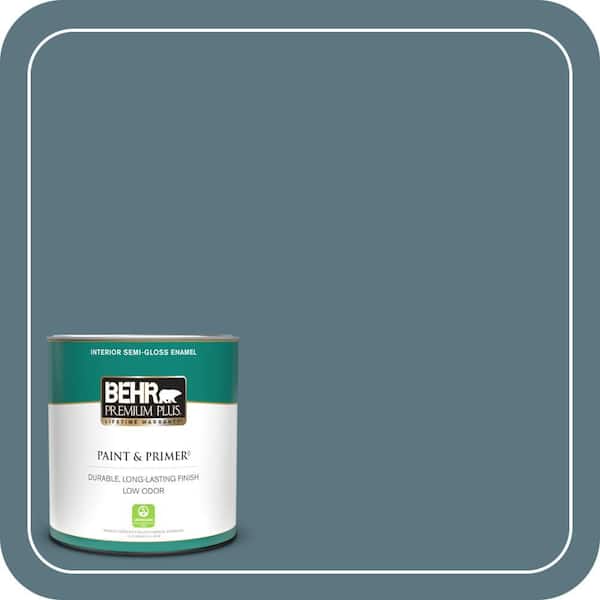 BEHR PREMIUM PLUS 1 qt. #530F-6 Heron Semi-Gloss Enamel Low Odor Interior Paint & Primer