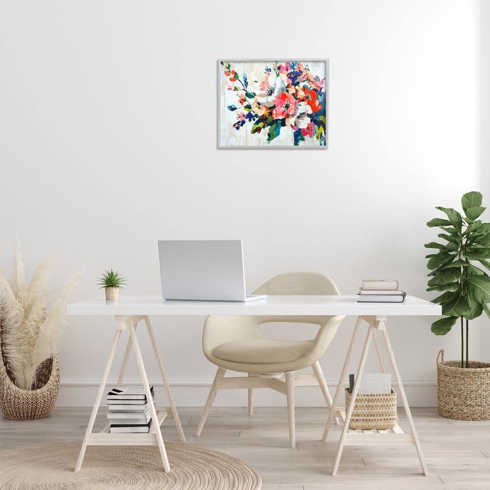 Abstract Flower Blooming Branch by Franklyn Gregory Gray Framed Abstract Giclee Art Print 16 in. x 20 in. price history on PriceWatchPro