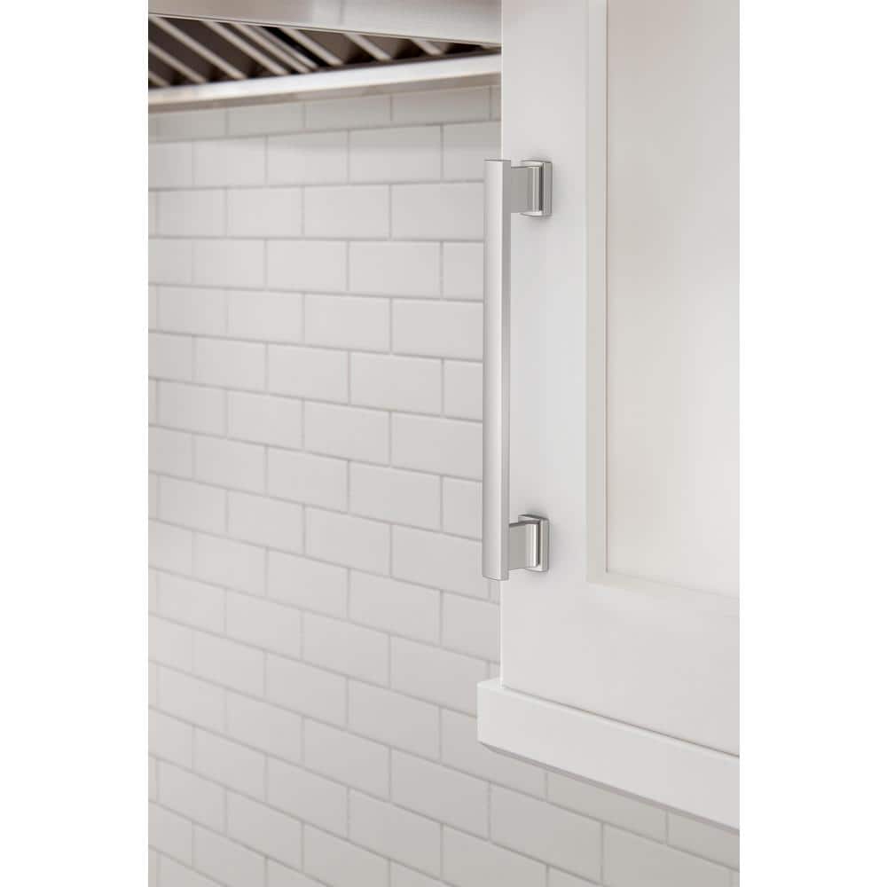 Polished Chrome Modern Cabinet Pull with Mounting Hardware
