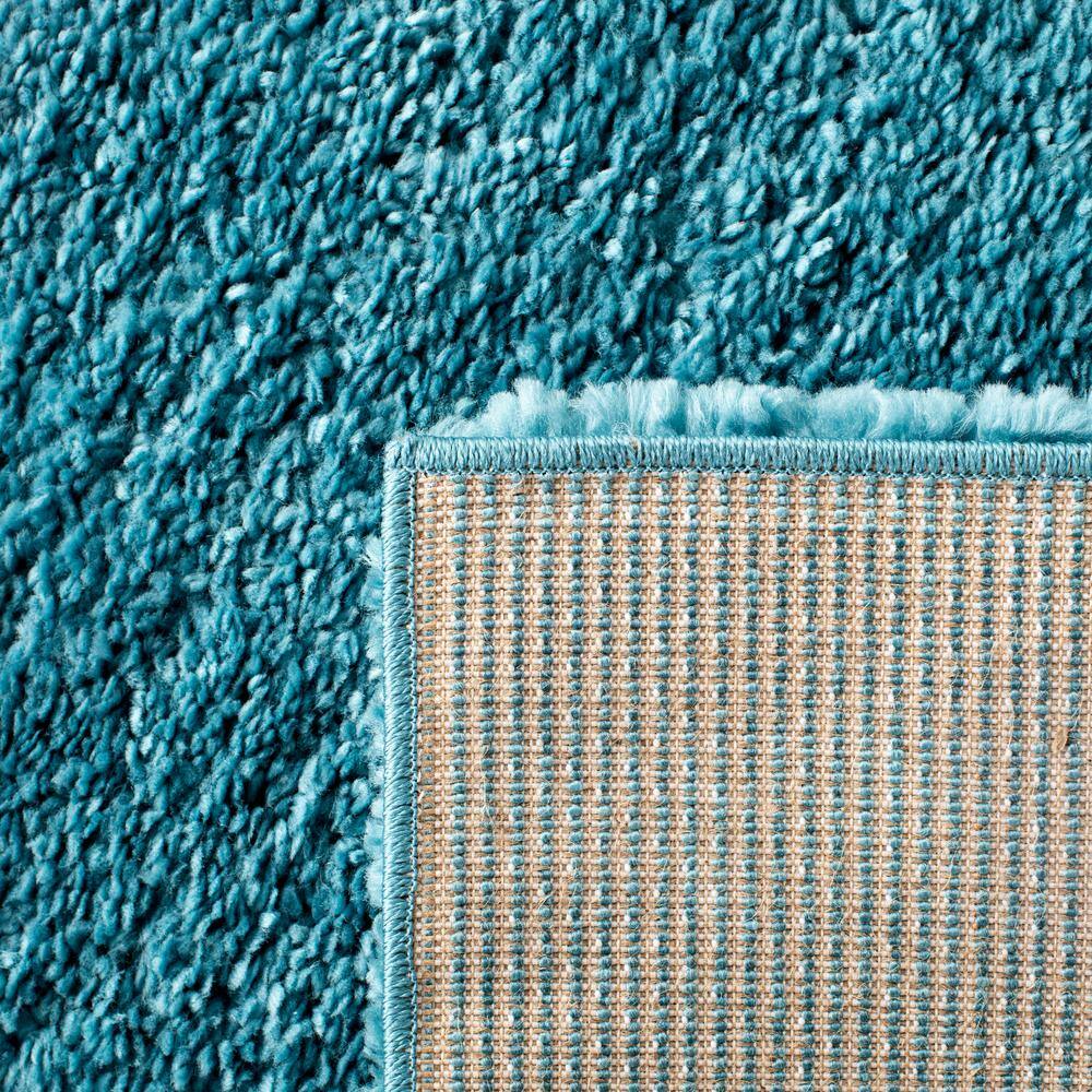 Turquoise 8' x 10' Rectangular Shag Area Rug