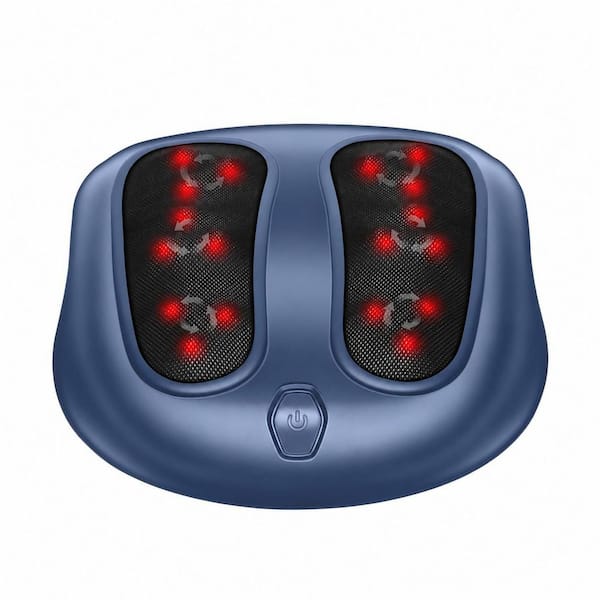Shiatsu Foot Massager with Heat, 6 Massage Heads and 18 Rotating Nodes for Neuropathy and Plantar Fasciitis Relief