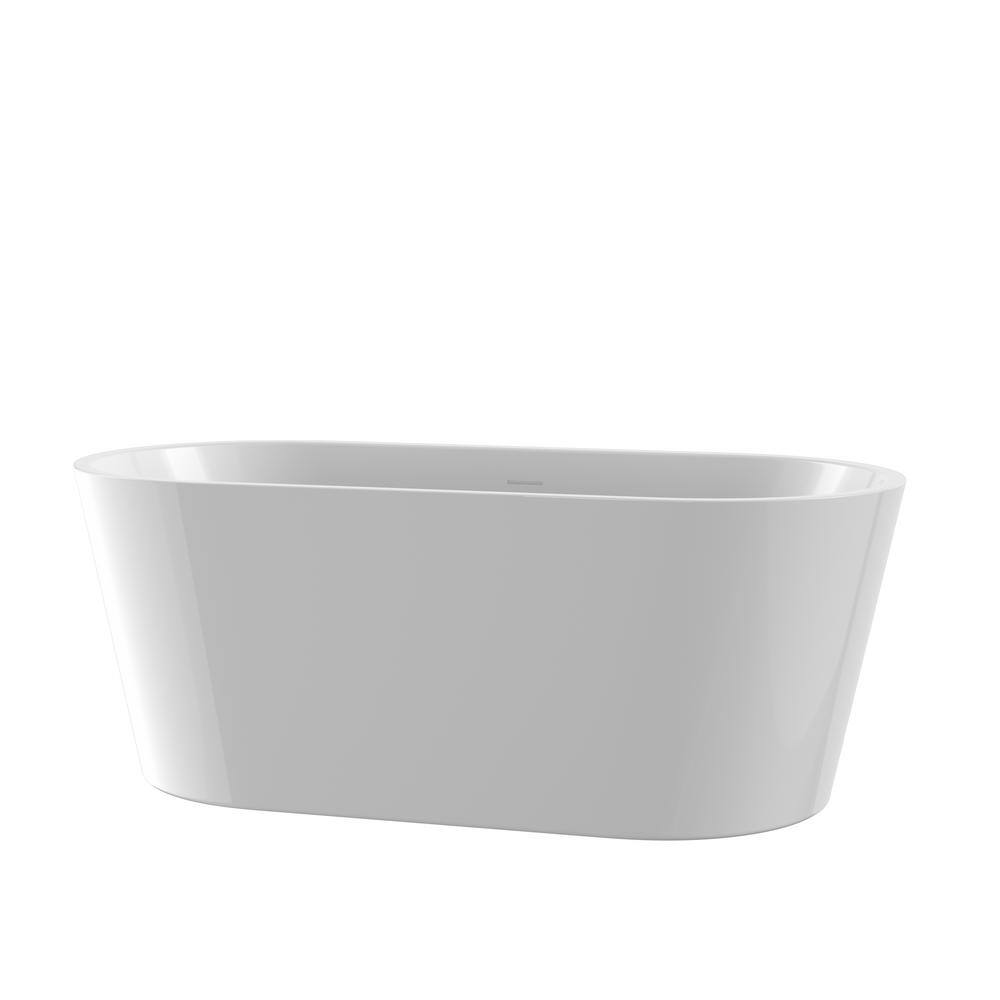 Zeafive 63 in. X 29.5 in. Free Standing Soaking Tubs Flatbottom Acrylic