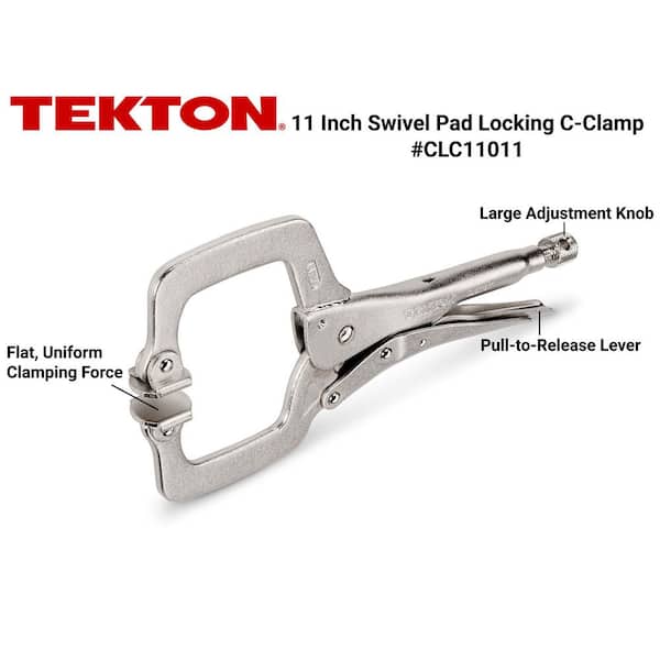 11 in. Swivel Pad Locking C-Clamp