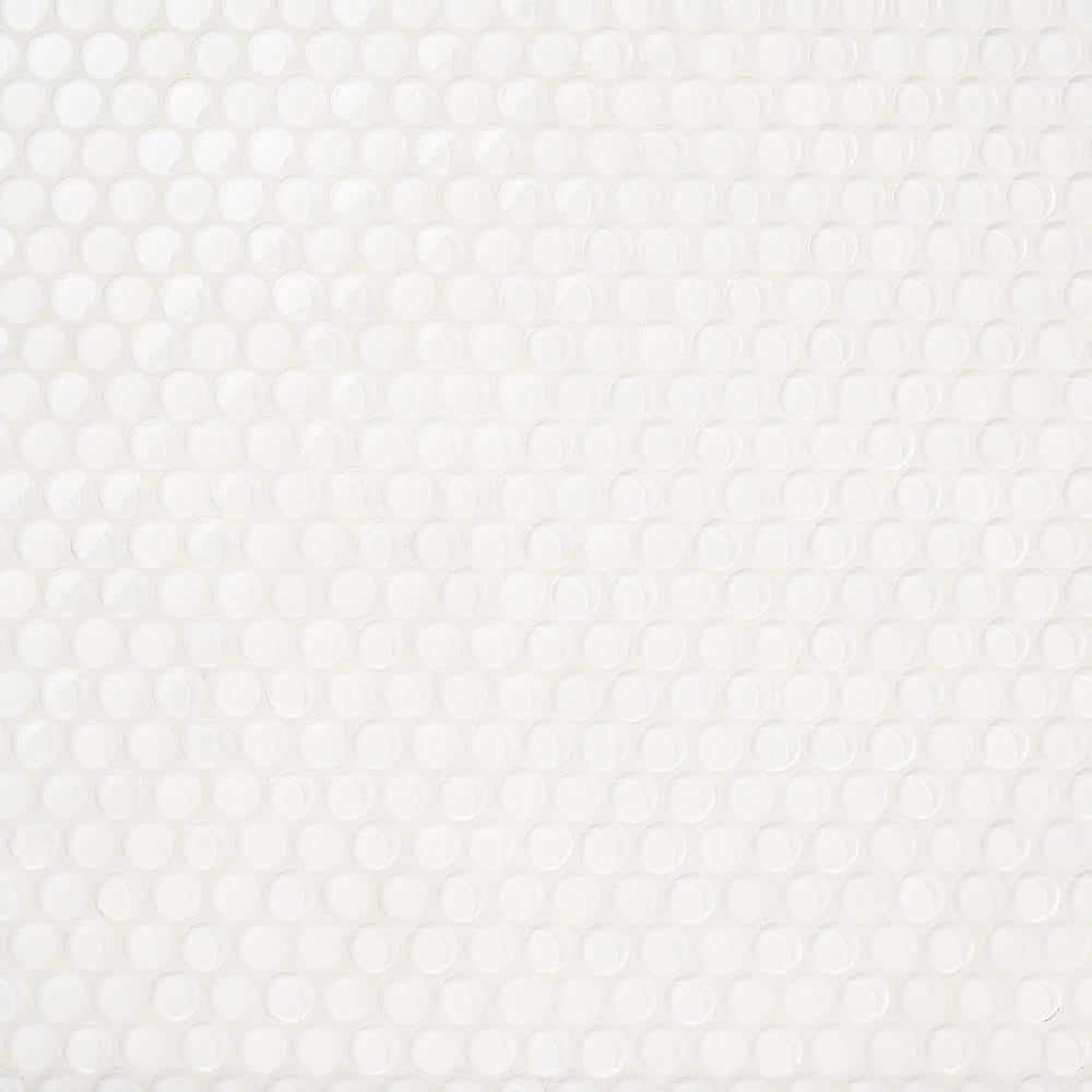 Contempo White Circles 4 in. x 0.31 in. Polished and Frosted Glass Mosaic Tile Sample price history on PriceWatchPro