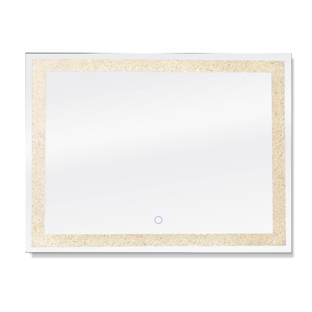 Luxury Crystal 48"x36" Frameless LED Bathroom Vanity Mirror