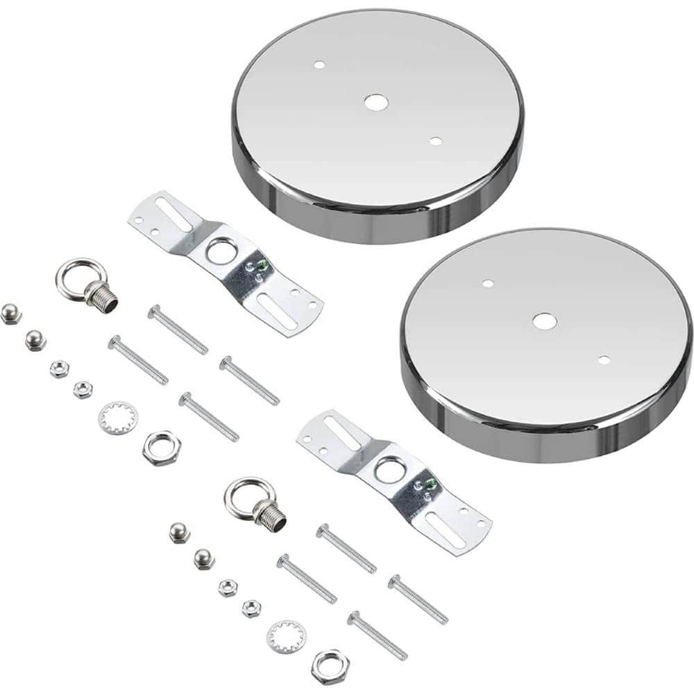 5-1/8 in. Dia with Loop and 7/16 in. Center Hole Chrome Finish Chandelier F