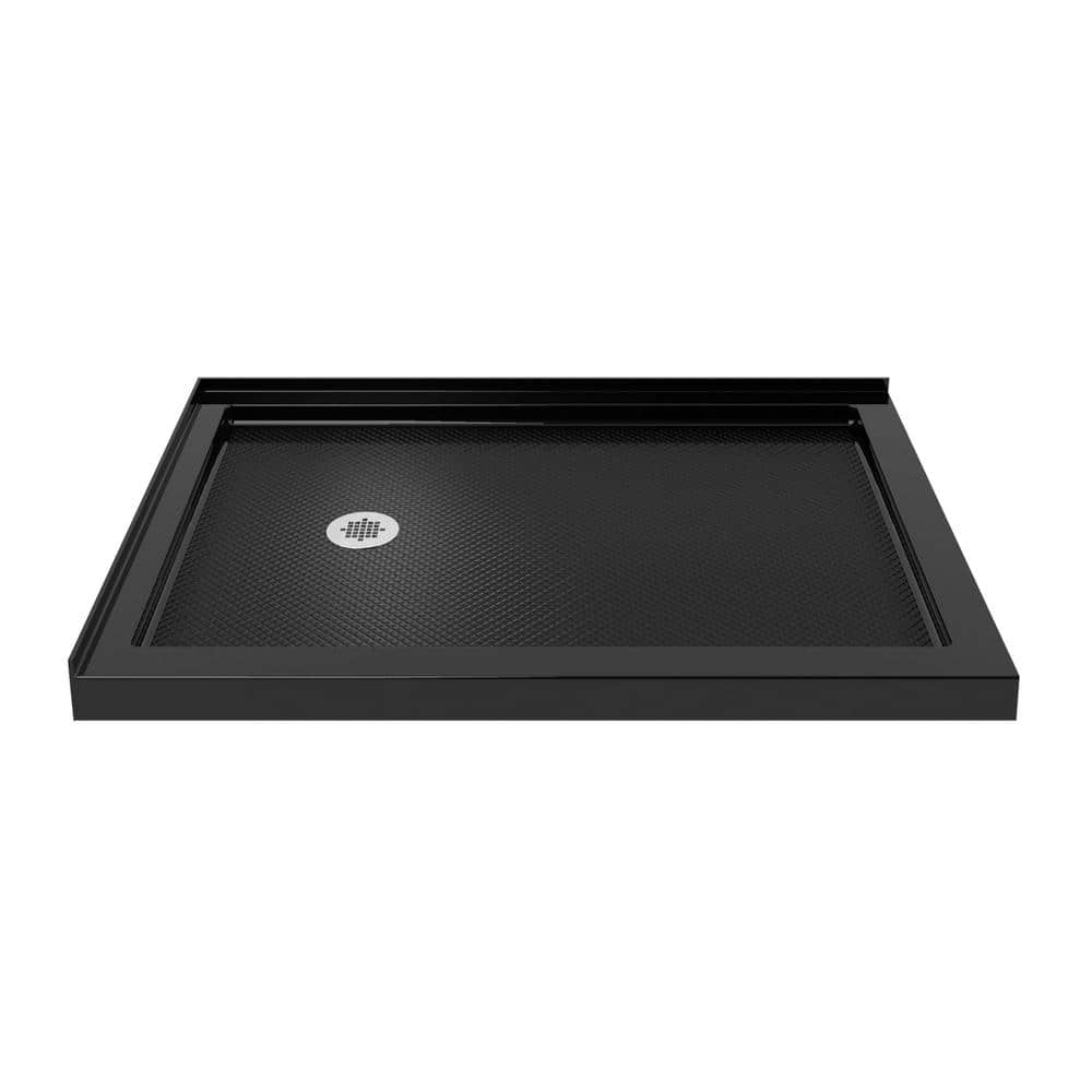 Slim Line 48 in. x 36 in. Double Threshold Shower Pan Base in Black with Left Hand Drain price history on PriceWatchPro